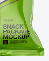 Glossy Snack Bag Mockup - Back View