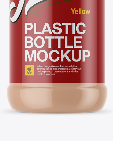 Glossy Plastic Bottle Mockup