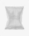 Matte Snack Bag Mockup - Back View