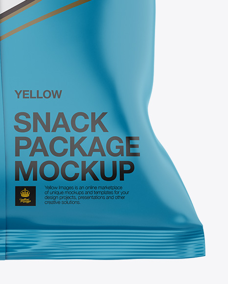 Matte Snack Bag Mockup - Back View