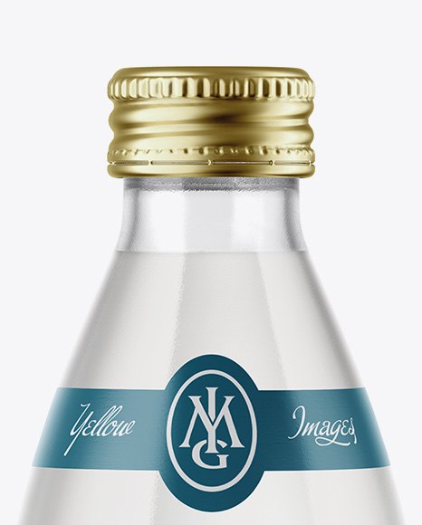 Clear Glass Bottle With Tonic Mockup