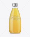 Clear Glass Bottle With Grape Juice Mockup