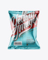 Metallic Snack Bag Mockup - Back View