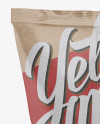 Kraft Snack Bag Mockup - Back View