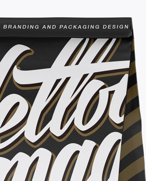 Matte Paper Bag Mockup - Half Side View