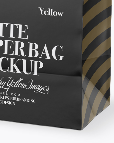 Matte Paper Bag Mockup - Half Side View