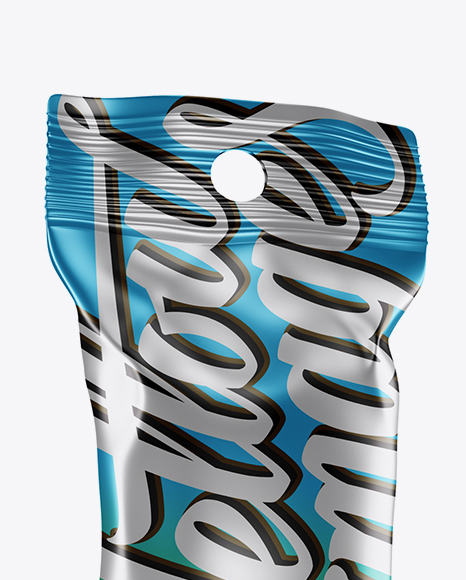 Metallic Snack Bar Mockup - Half Side View Metallic Snack Bar Mockup - Half Side View