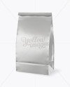 Metal Paper Bag Mockup - Half Side View