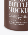 Matte Cream Bottle with Transparent Cap Mockup - Half-Side View (High-Angle Shot)