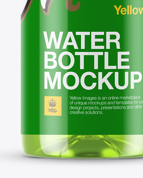 Clear PET Bottle With Soft Drink Mockup