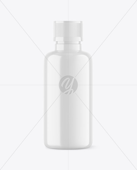 Glossy Plastic Bottle Mockup