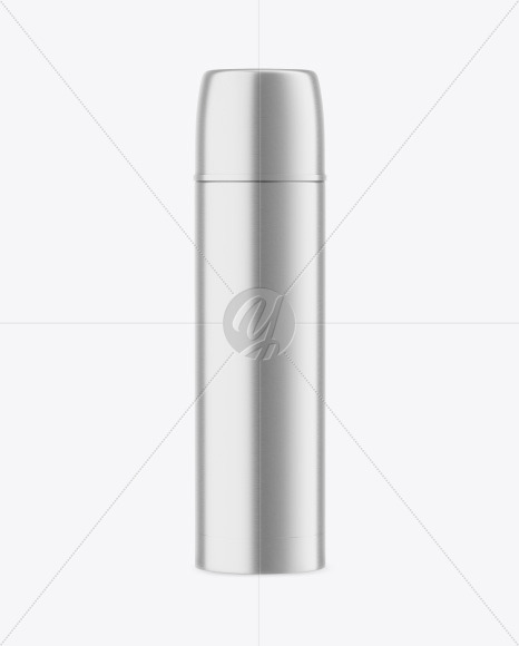 Metallic Thermos Mockup