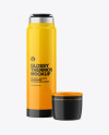 Opened Glossy Thermos Mockup