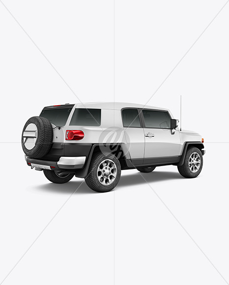 Off-Road SUV Mockup - Back Half Side View