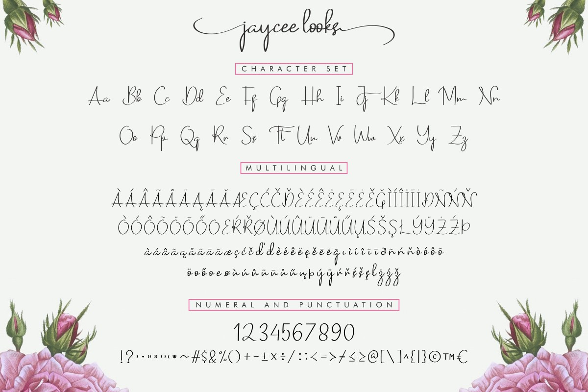 Jaycee Looks Font