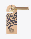 Kraft Door Hanger Mockup