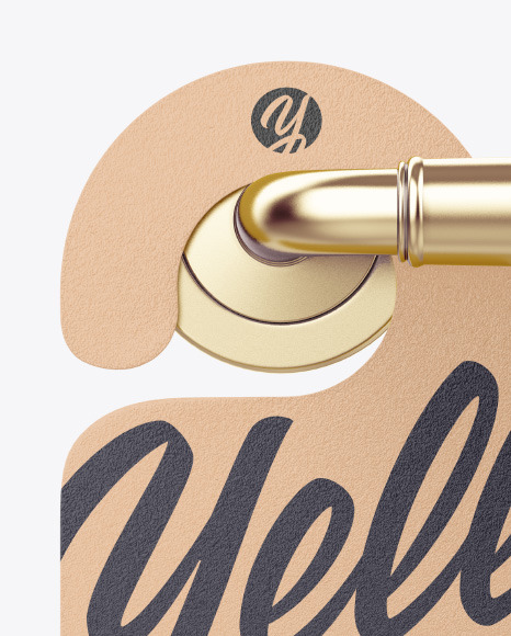 Kraft Door Hanger Mockup