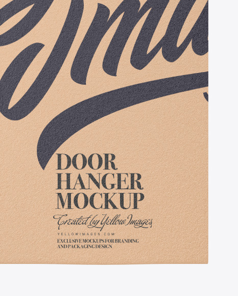 Kraft Door Hanger Mockup