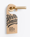 Kraft Door Hanger Mockup