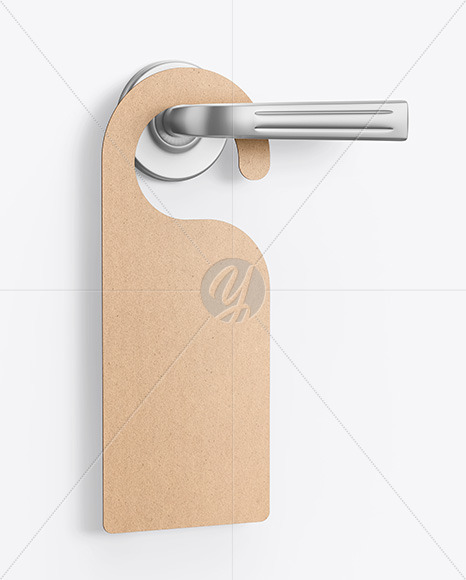 Kraft Door Hanger Mockup