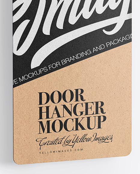 Kraft Door Hanger Mockup