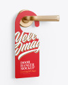 Paper Door Hanger Mockup