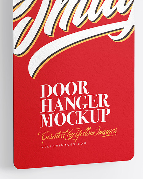 Paper Door Hanger Mockup