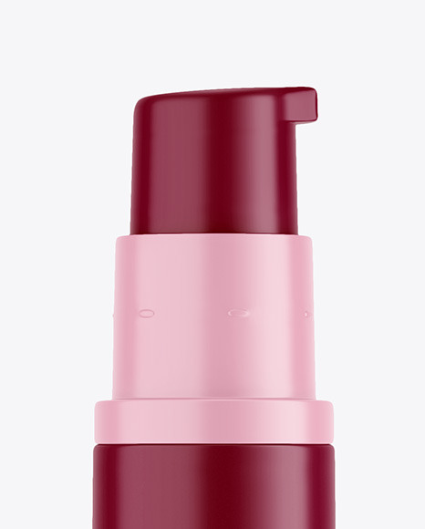 Matte Cosmetic Bottle with Pump Mockup