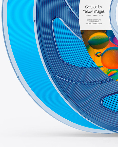 Transparent Filament Spool Mockup