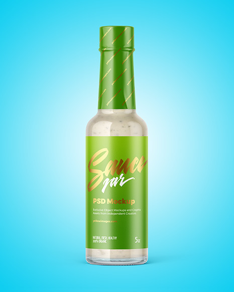 Bottle with Garlic Sauce Mockup