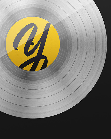 Gold LP Record Mockup