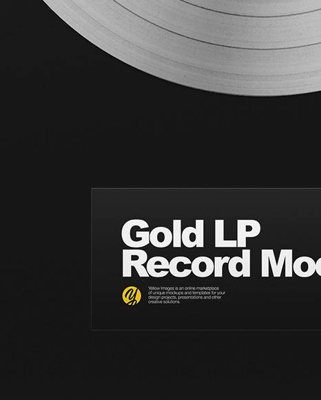 Gold LP Record Mockup