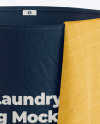 Laundry Bag w/ Towel Mockup