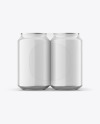 6 Pack Glossy Cans Mockup