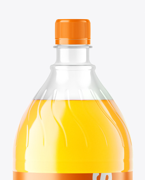 Orange Soft Drink Bottle Mockup