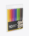 10x Matte Markers Pack Mockup