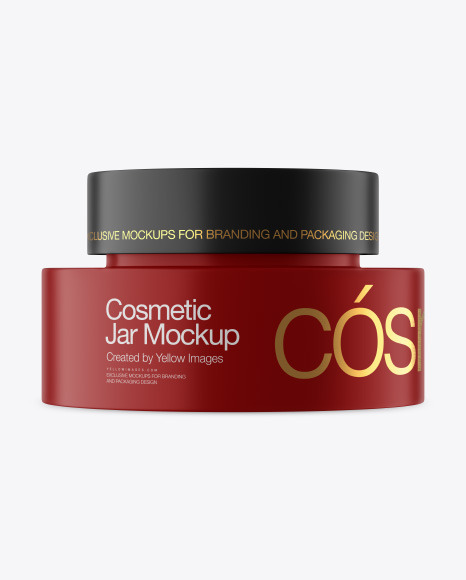 Matte Cosmetic Jar Mockup