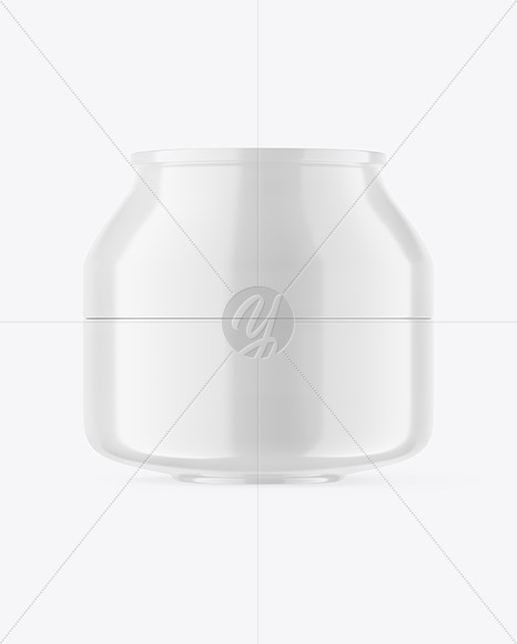 Glossy Cosmetic Jar Mockup