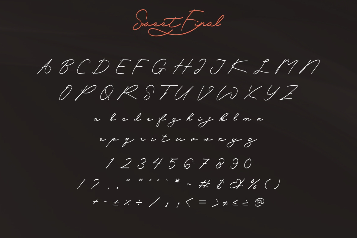 Sweet Final Font Sweet Final Font