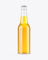 Clear Glass Lager Beer Bottle Mockup