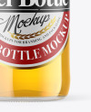 Clear Glass Lager Beer Bottle Mockup