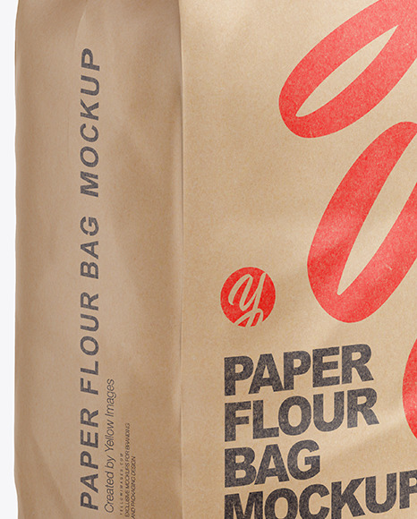 Kraft Paper Flour Bag Mockup