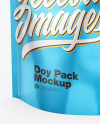 Glossy Metallic Stand-Up Pouch Mockup