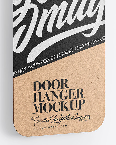 Kraft Door Hanger Mockup