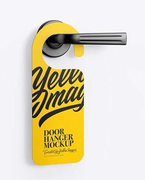 Paper Door Hanger Mockup