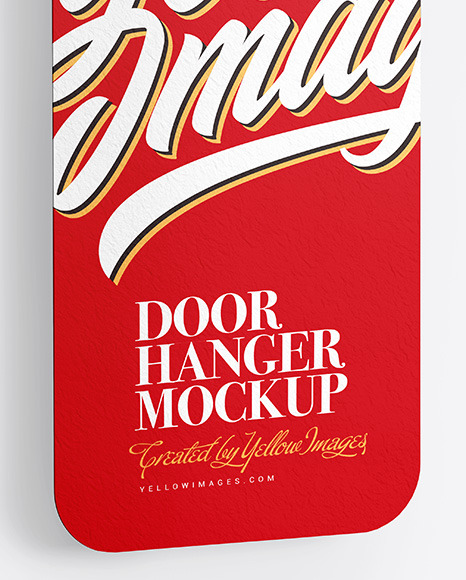 Paper Door Hanger Mockup