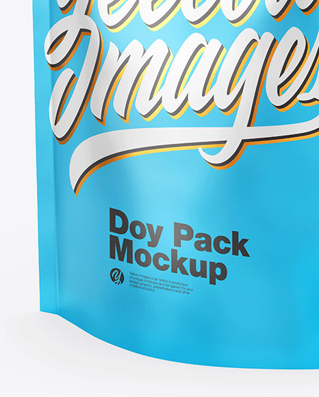 Matte Metallic Stand-Up Pouch Mockup