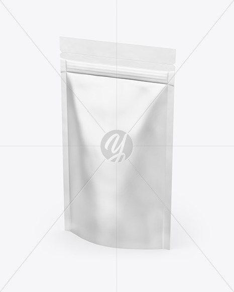 Matte Metallic Stand-Up Pouch Mockup