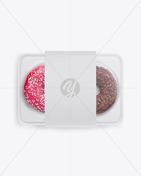 Container with Donuts Mockup