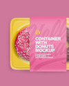 Container with Donuts Mockup